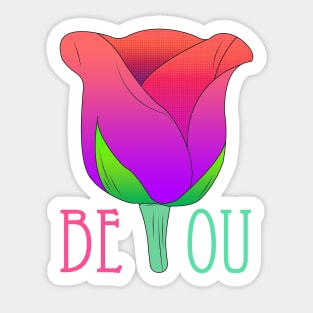 bubbly rose Sticker